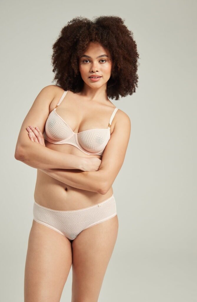 Nudea Sheer Deco Hipster Brief – Blush Pink