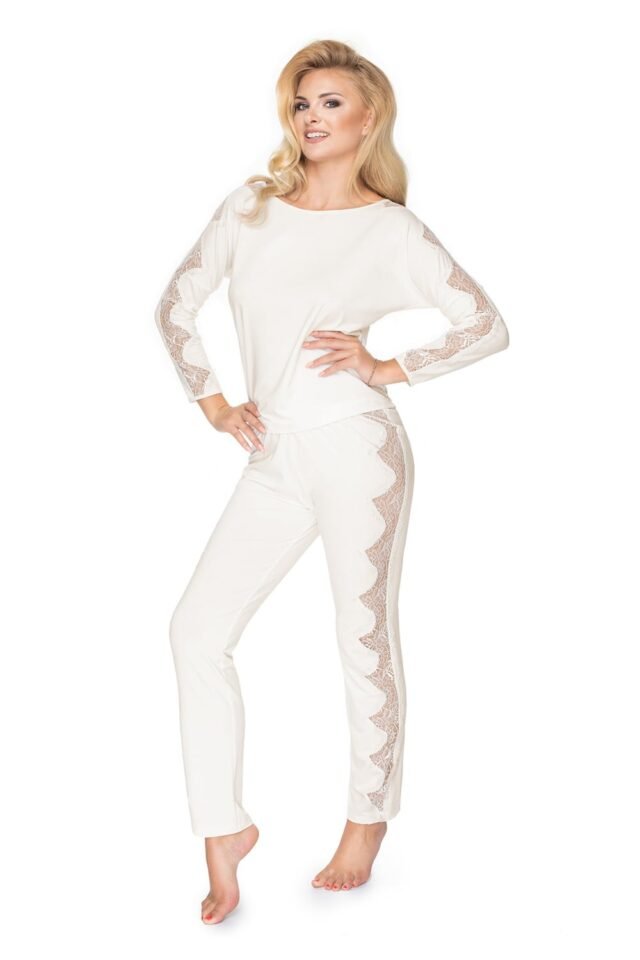 Irall Pandora Lace-Trim Pyjama Set – Cream
