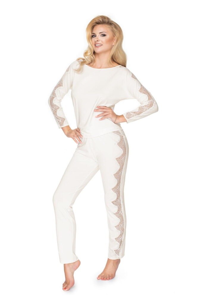 Irall Pandora Lace-Trim Pyjama Set – Cream