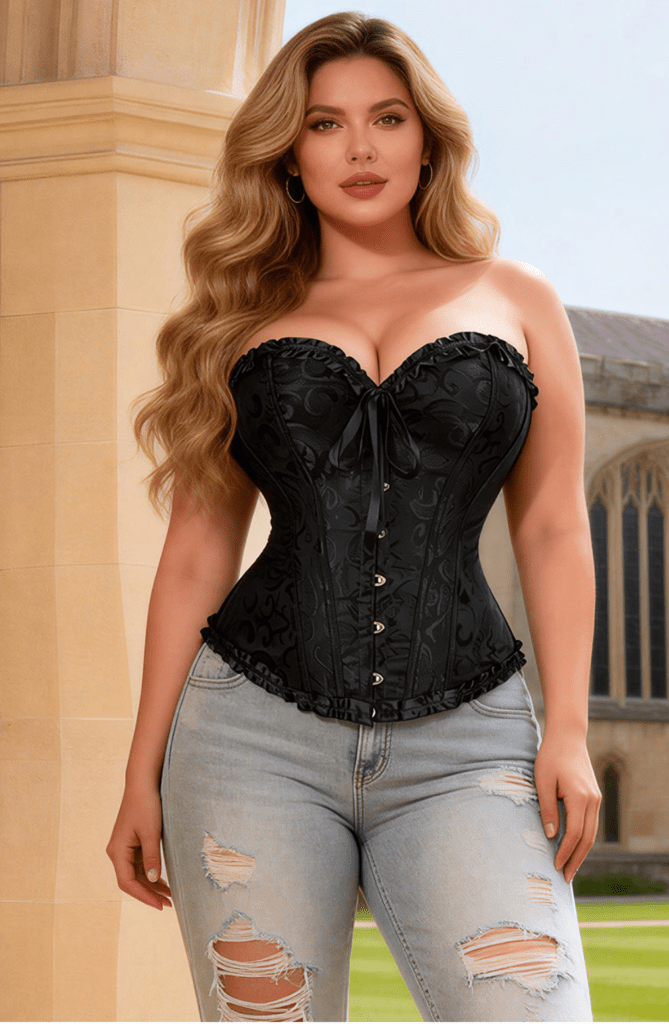 YesX Brocade Corset – Black