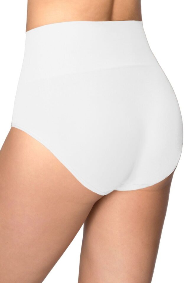 Control Body Seamless Tummy-Control Culotte Brief – White