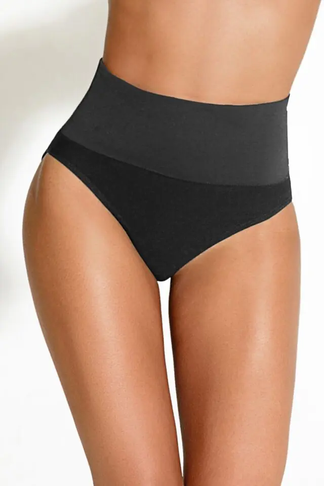 Control Body Seamless Tummy-Control Midi Brief – Black