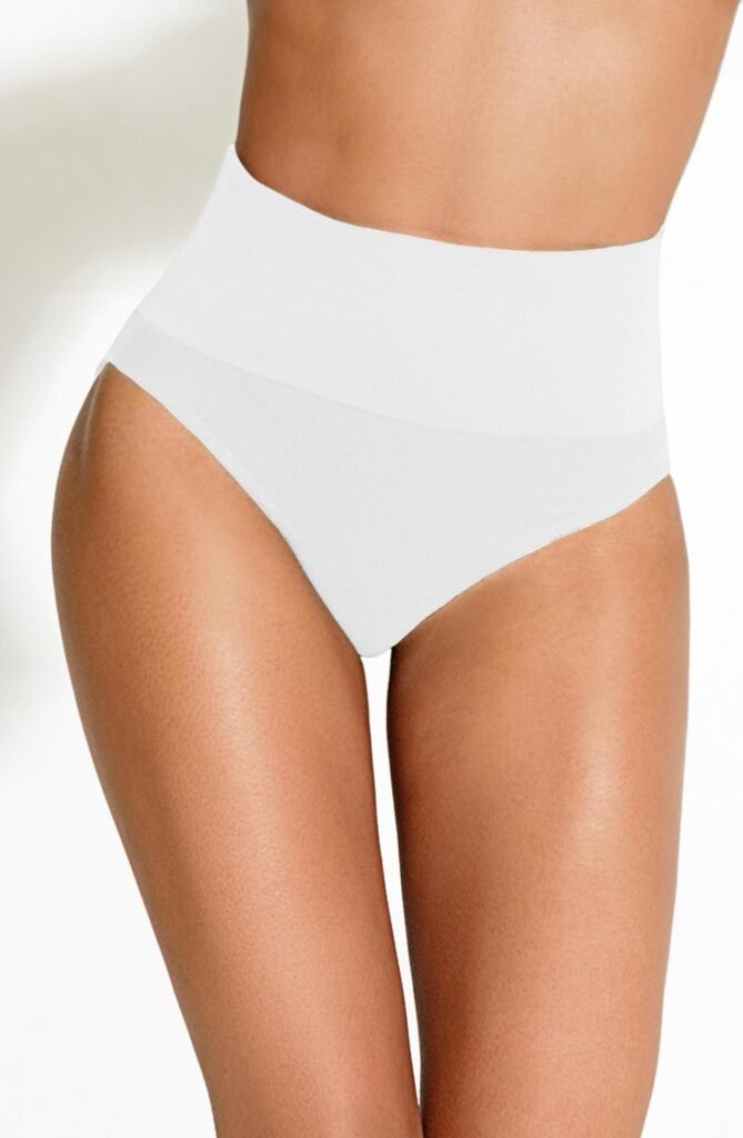 Control Body Seamless Tummy-Control Midi Brief – White