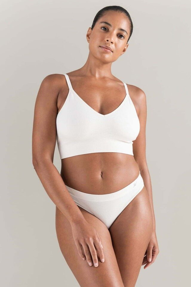 Nudea TENCEL™ Seamless Bralette – White Sand