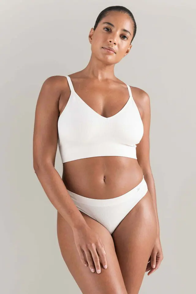 Nudea TENCEL™ Seamless Bralette – White Sand