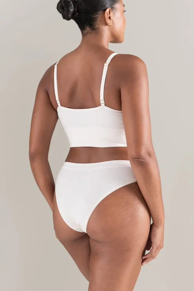 Nudea TENCEL™ High-Leg Brief – White Sand