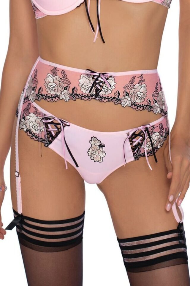 Roza Natali Suspender Belt – Pink